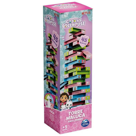 Jogo Torre Maluca Gabby’s Dollhouse – Diversão, Estratégia e Equilíbrio