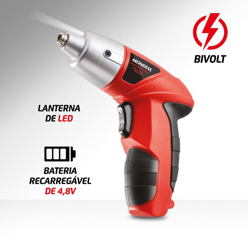Parafusadeira Elétrica Mondial Power Tools FPF-05 – Mobilidade, Praticidade e Eficiência