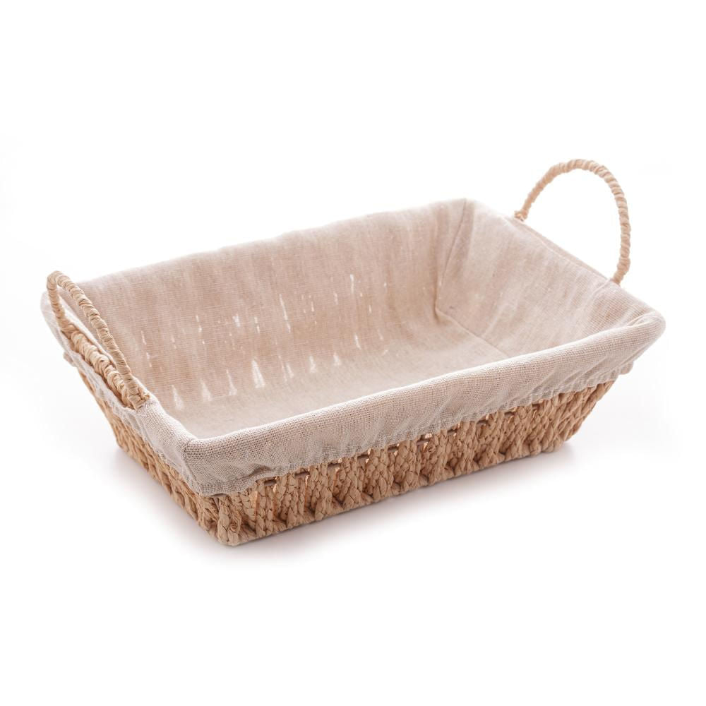 Cesta Retangular com Alça e Forro Wolff de Papel 29cm x 19cm – Elegância e Sofisticação na Sua Mesa