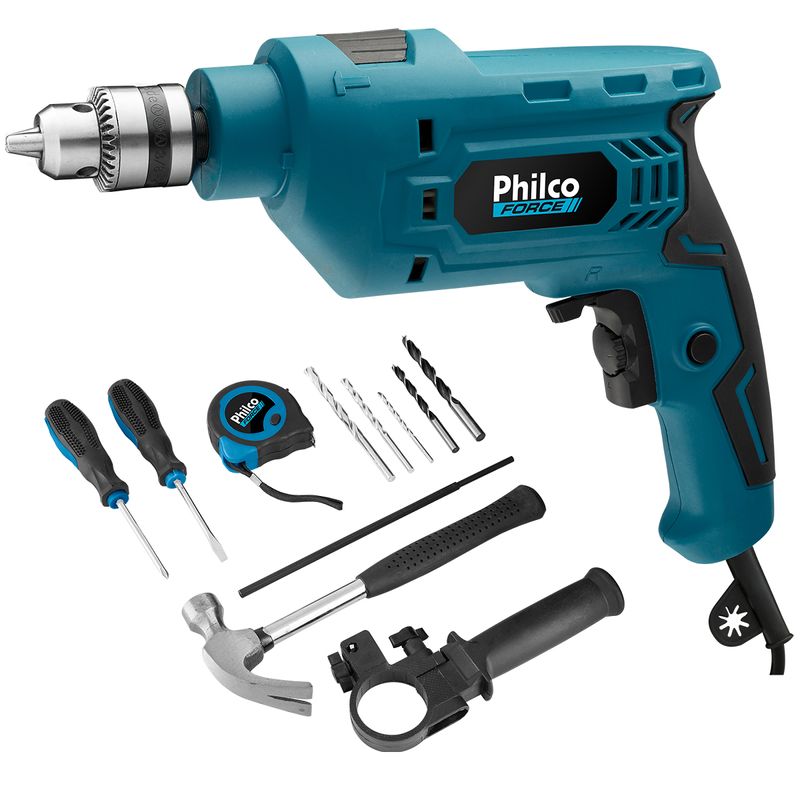 Furadeira Philco PFU01MF Force com Maleta 650W – Potência, Praticidade e Kit Completo