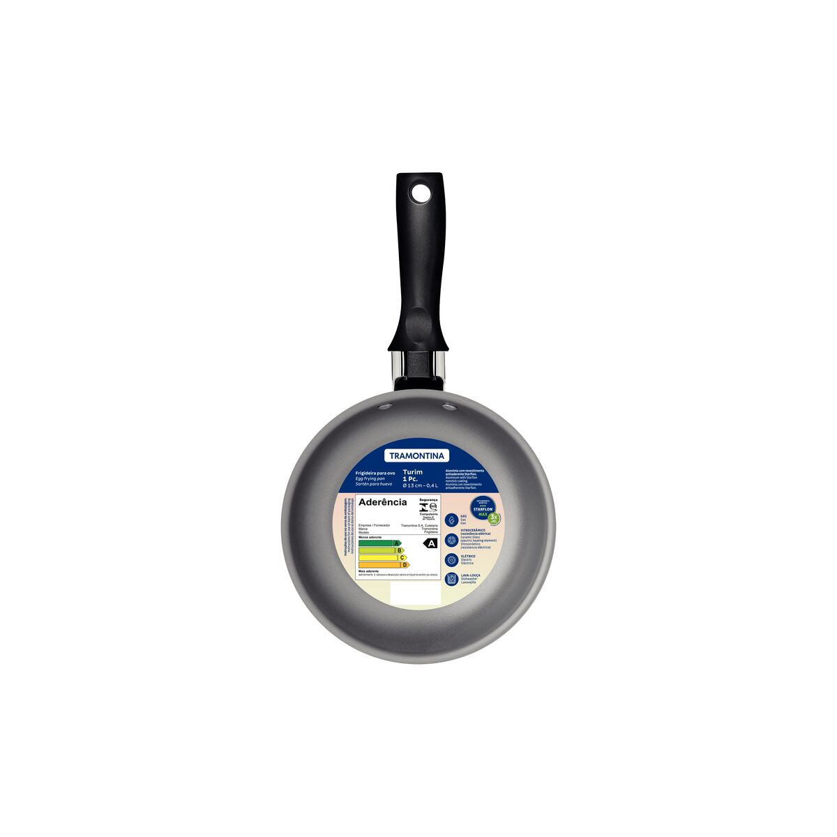 Frigideira para Ovo Tramontina Turim 13 cm – Alumínio Antiaderente Starflon Max e Cabo Baquelite