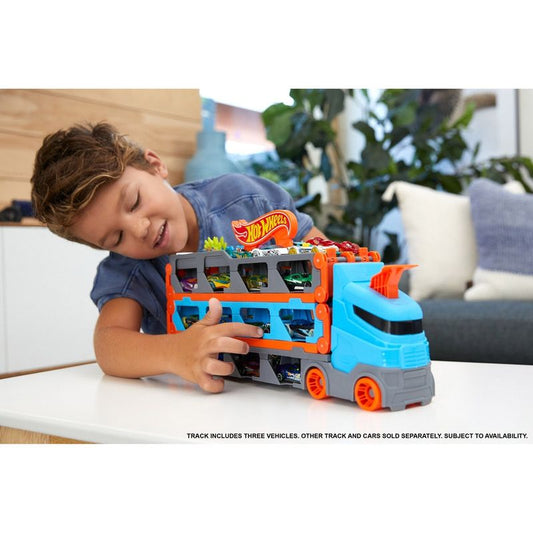 Hot Wheels City Guincho Pista de Corridas – Caminhão Armazenador e Pista 2 em 1