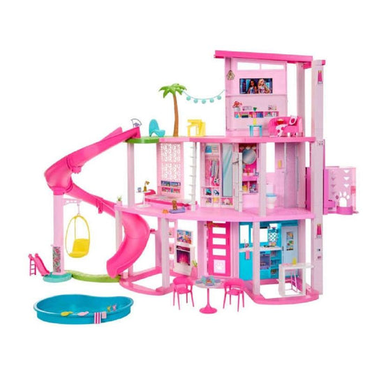Barbie Casa de Bonecas dos Sonhos – Diversão em 3 Andares com Escorregador Espiral