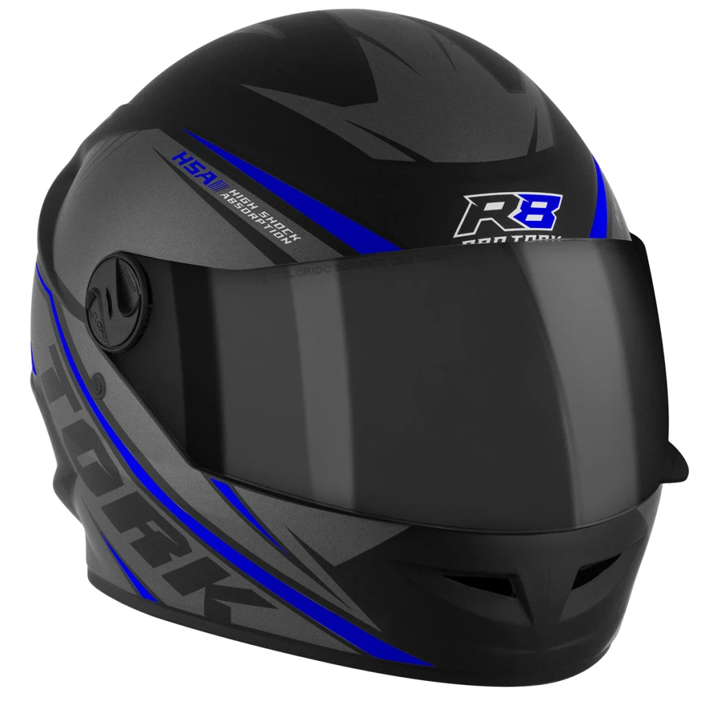 Capacete Pro Tork R8 Fechado Fosco Viseira FumÊ – Segurança e Estilo em Alto Nível