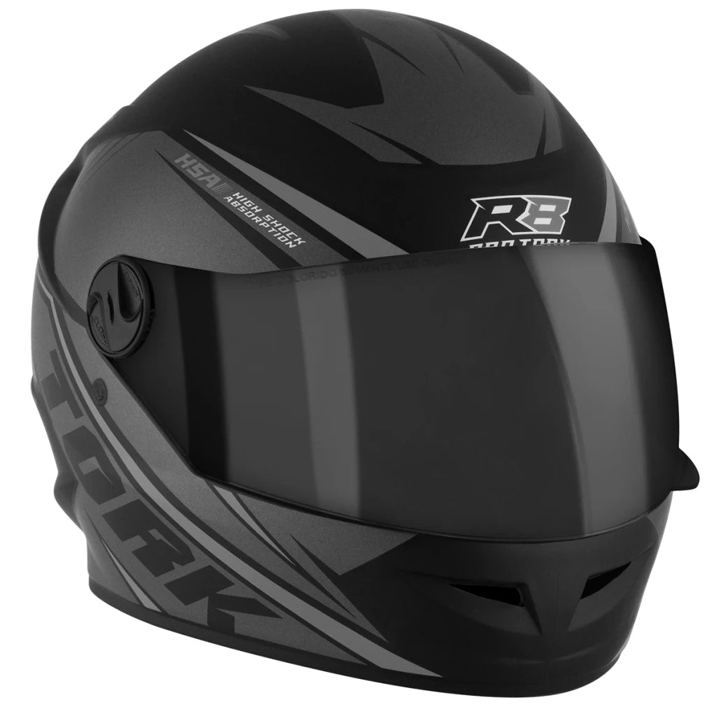 Capacete Pro Tork R8 Fechado Fosco Viseira FumÊ – Segurança e Estilo em Alto Nível