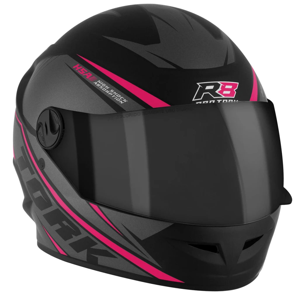 Capacete Pro Tork R8 Fechado Fosco Viseira FumÊ – Segurança e Estilo em Alto Nível