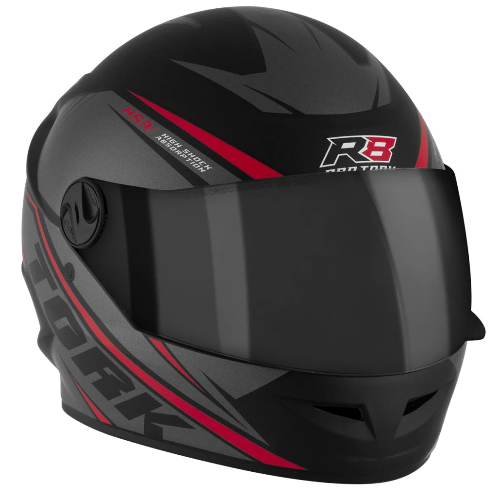 Capacete Pro Tork R8 Fechado Fosco Viseira FumÊ – Segurança e Estilo em Alto Nível