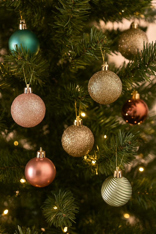 Bolas de Natal Merita Candy Color 3cm – 43 Unidades de Pura Elegância e Diversão