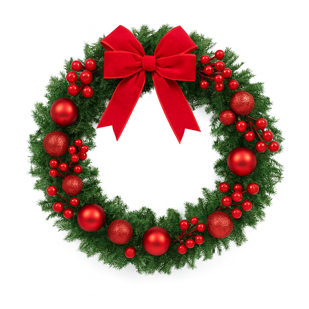 Guirlanda de Natal Aramada Verde 35cm Kit com 3 Unidades para Decoração Festiva – SEG Imports