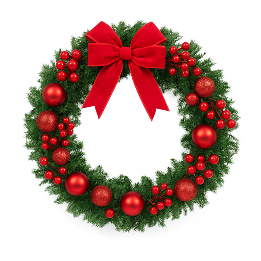 Guirlanda de Natal Aramada Verde 35cm Kit com 3 Unidades para Decoração Festiva – SEG Imports