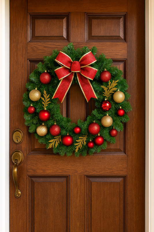 Guirlanda de Natal Aramada Verde 60cm – Festão Importado Ref.: C60-220T – SEG Imports