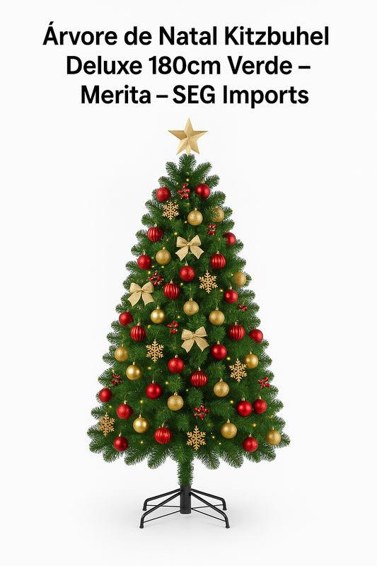 Árvore de Natal Kitzbuhel Deluxe 180cm Verde Merita – SEG Imports