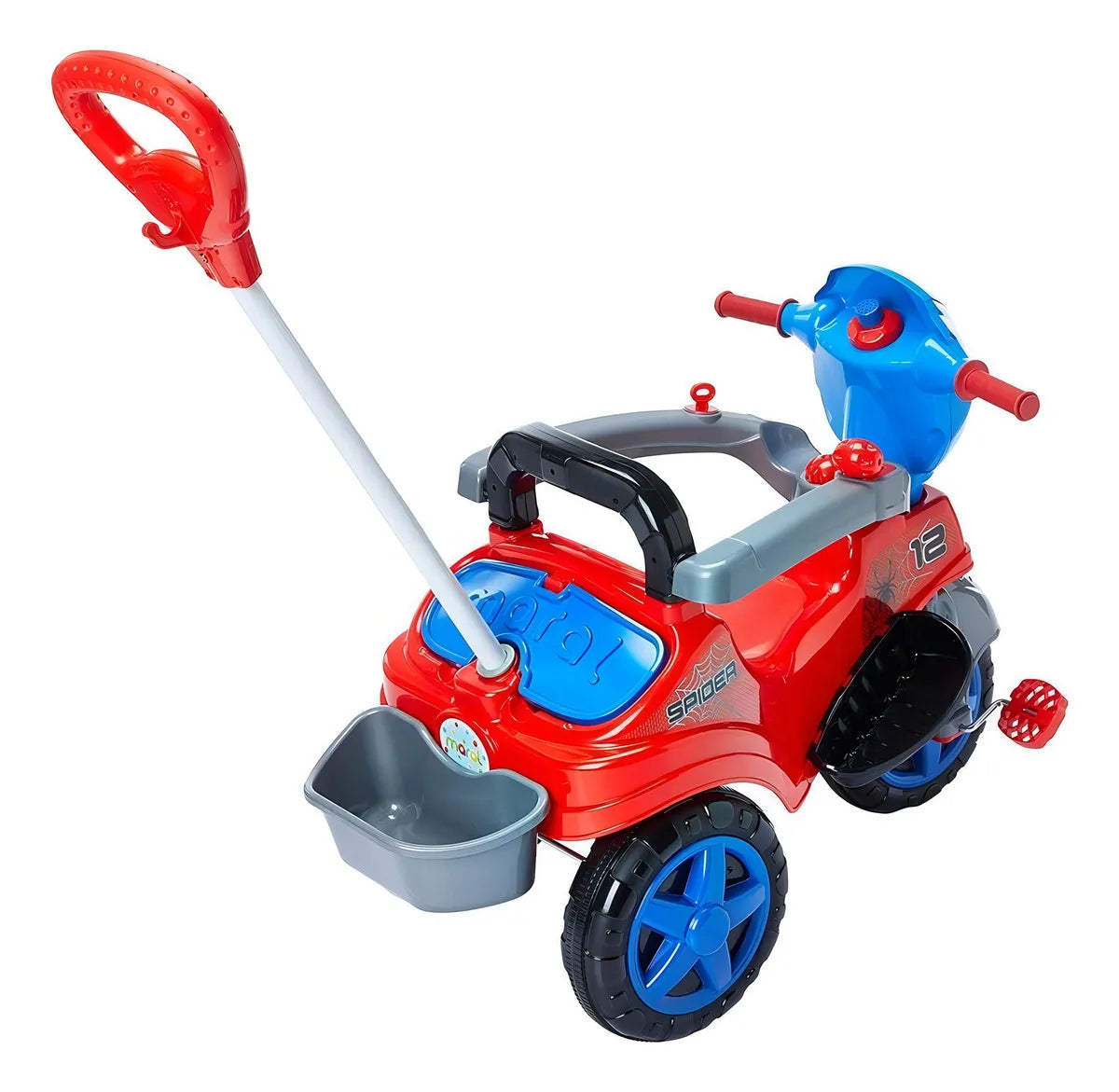 Triciclo Infantil Pedal Carrinho De Empurrar Com Haste Menino Menina Dia das Crianças