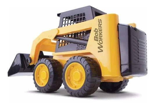 Trator Brinquedo Bob Workers Carregadeira - Estilo Bob Cat Amarelo