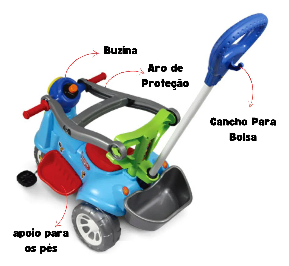 riciclo Carrinho Passeio Infantil Empurrador Criança Bebê 12 Meses a 5 Anos