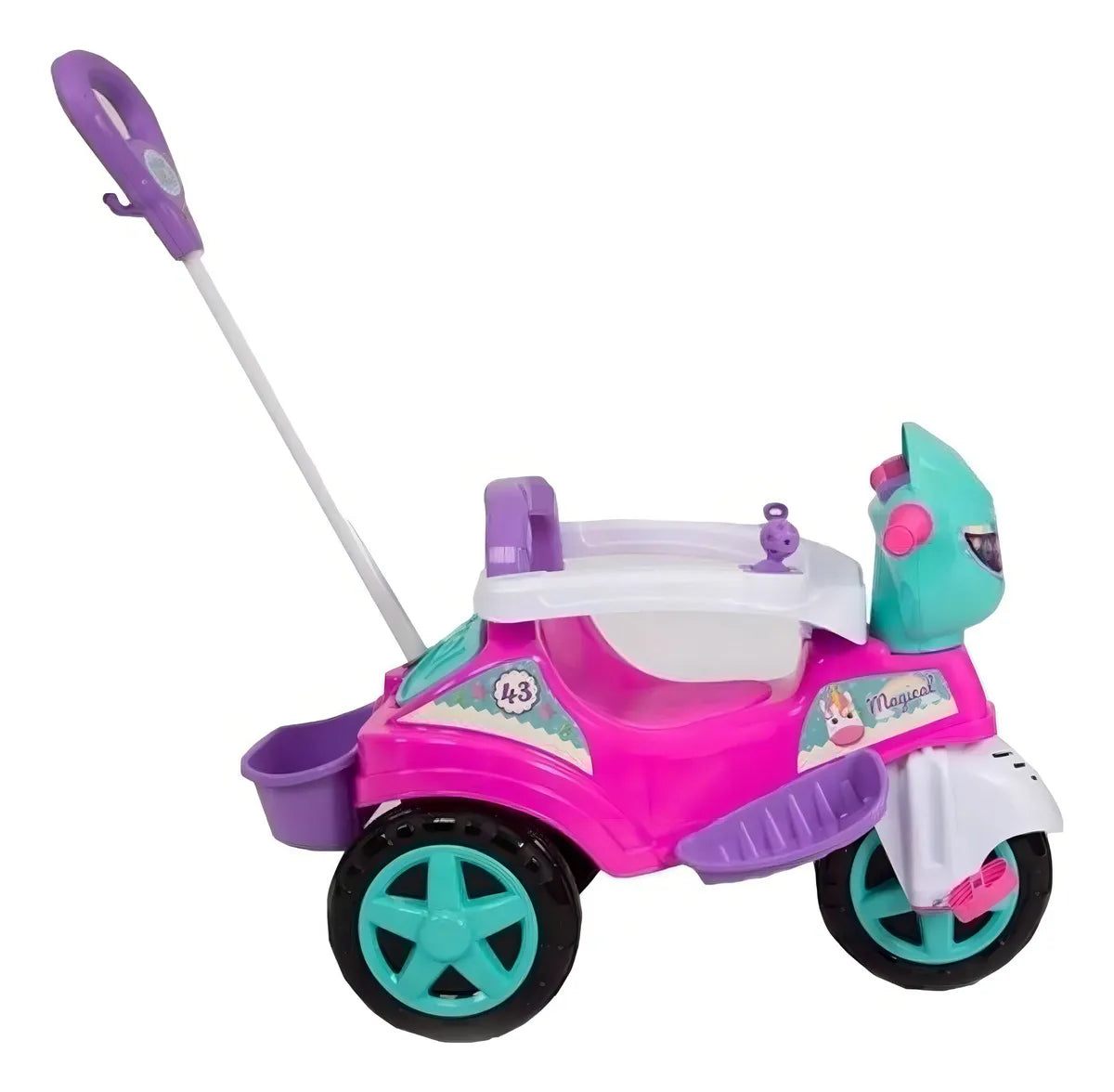 Triciclo Infantil Pedal Carrinho De Empurrar Com Haste Menino Menina Dia das Crianças