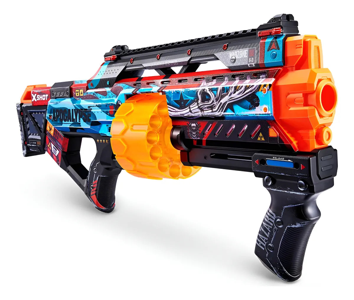 Lançador de Dardos X-Shot Skins Lockable Blaster 16x – Seg Imports – Brinquedo Original, Colorido e Resistente para Meninos que Amam Ação e Diversão