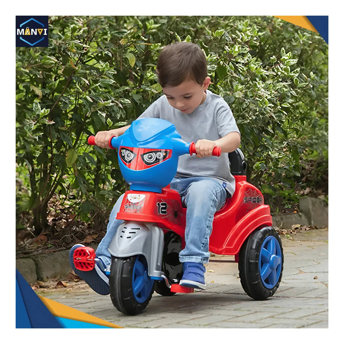 Triciclo Infantil Pedal Carrinho De Empurrar Com Haste Menino Menina Dia das Crianças