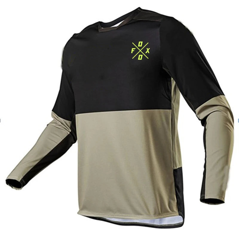 Camiseta Manga Longa Ciclismo Mountain Bike Downhill Motocross Enduro – Jersey Masculina Esportiva BMX MTB