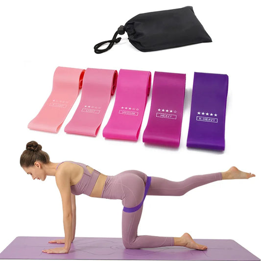 Faixa Elástica de Resistência para Treino – Mini Band de Borracha para Pilates, Crossfit, Academia e Exercícios de Força