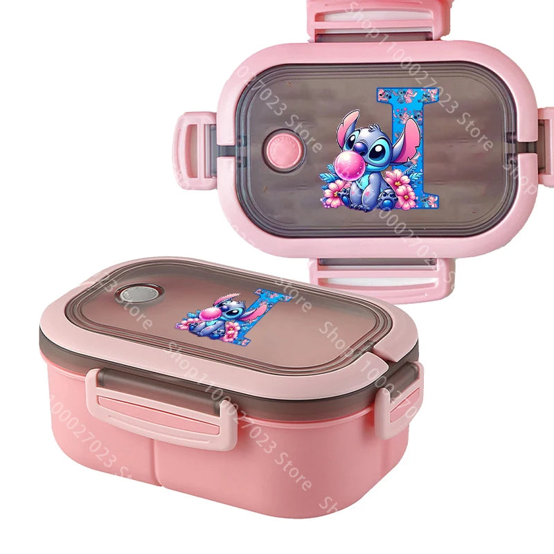 Lancheira Disney Stitch – Caixa de Armazenamento de Alimentos Fofa e Prática para Escola, Trabalho e Passeios