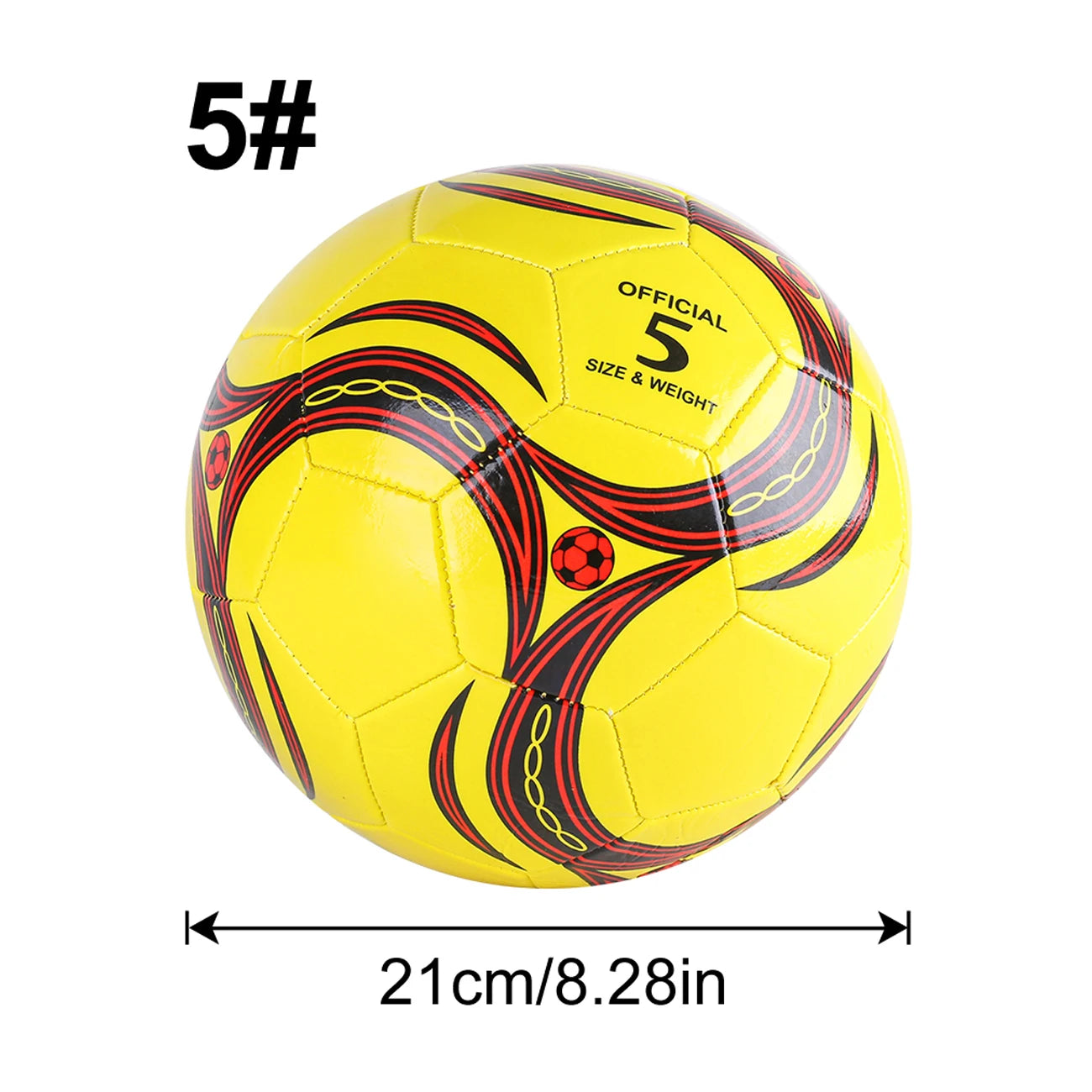 Bola de Futebol Inflável Ciclone – Tamanhos 3, 4 e 5, Macia e Ideal para Treinos e Jogos