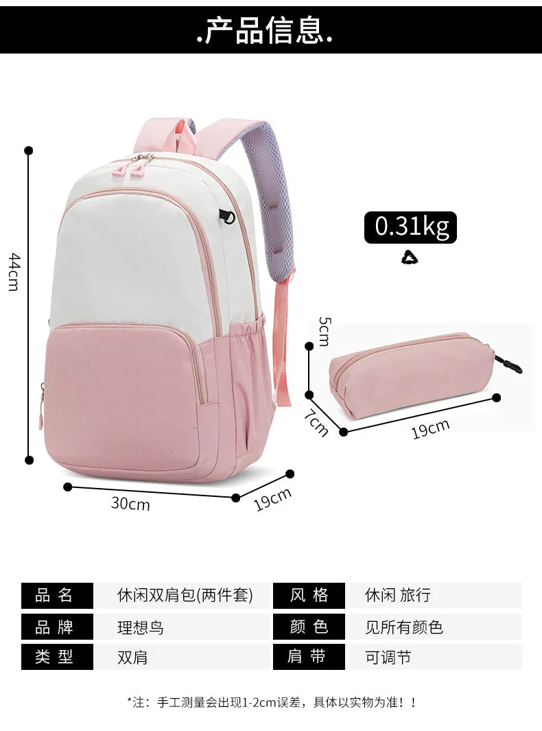 Mochila Escolar Disney Stitch – Grande Capacidade, Resistente à Água e Ideal para Crianças e Adolescentes