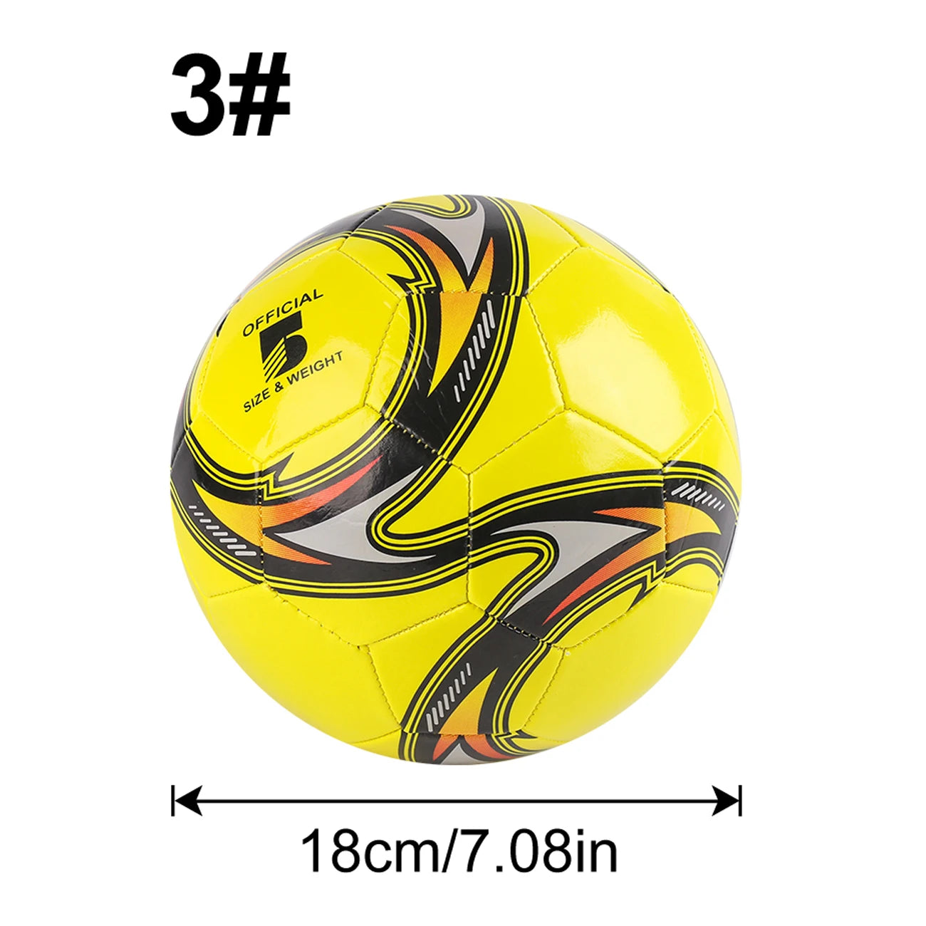 Bola de Futebol Inflável Ciclone – Tamanhos 3, 4 e 5, Macia e Ideal para Treinos e Jogos