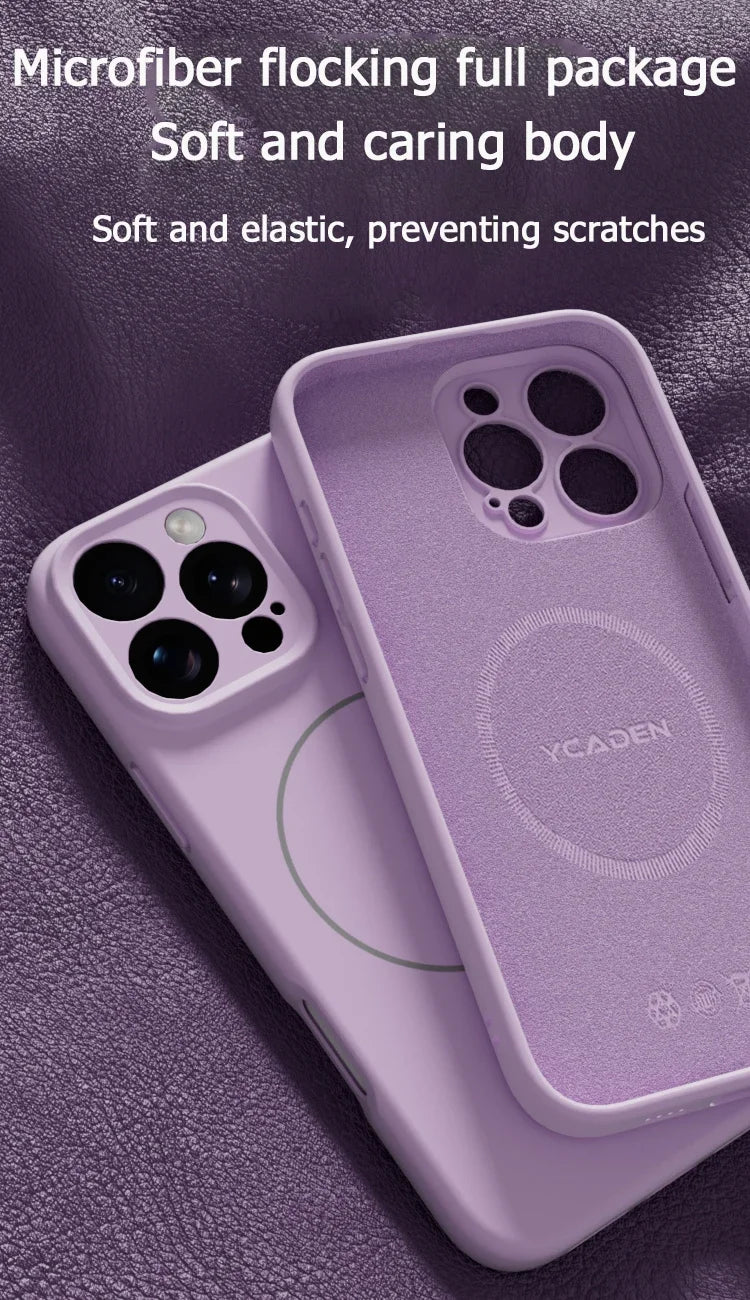 Capa de Celular em Silicone Líquido com MagSafe – Proteção Magnética p/ iPhone 11 ao 16 Pro Max