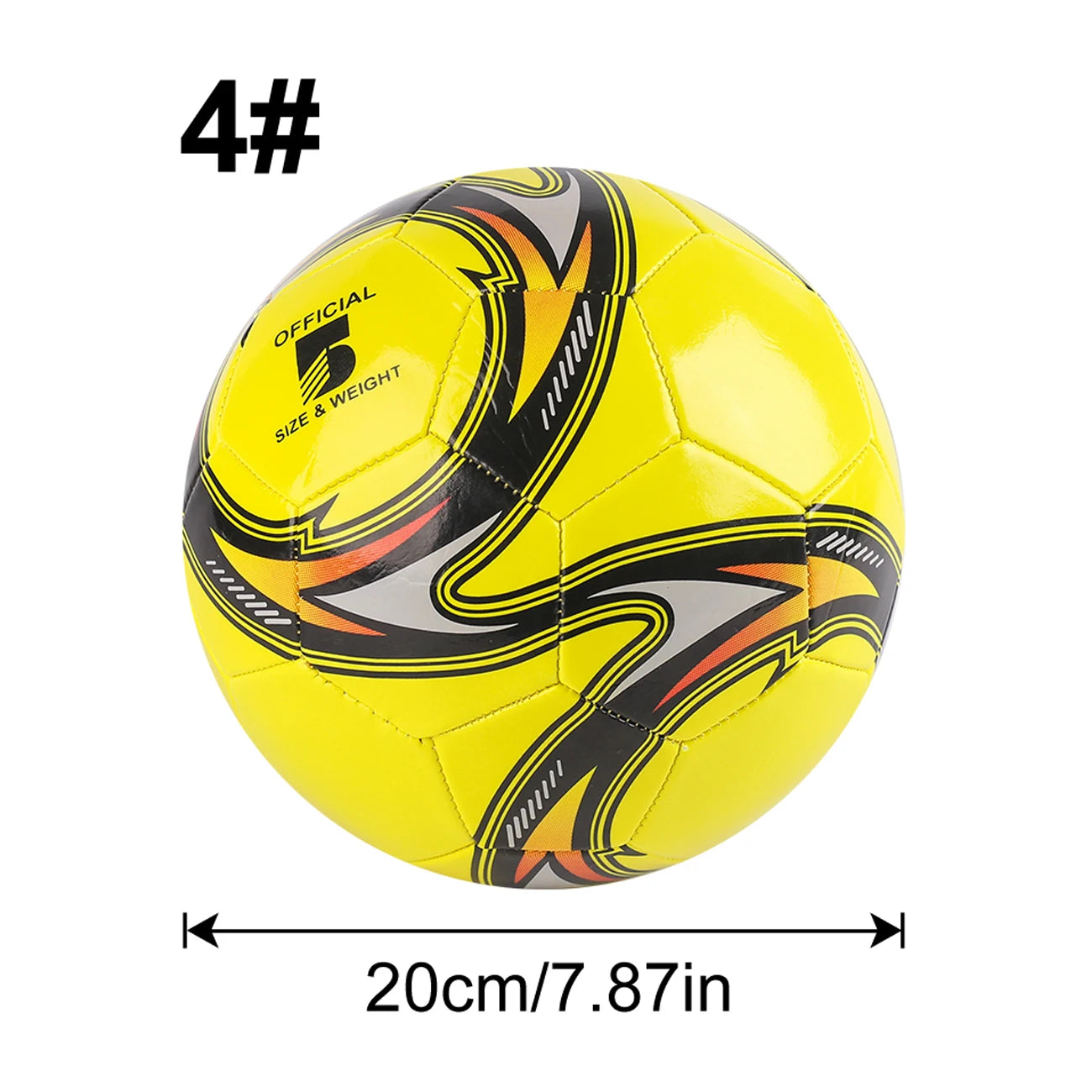Bola de Futebol Inflável Ciclone – Tamanhos 3, 4 e 5, Macia e Ideal para Treinos e Jogos