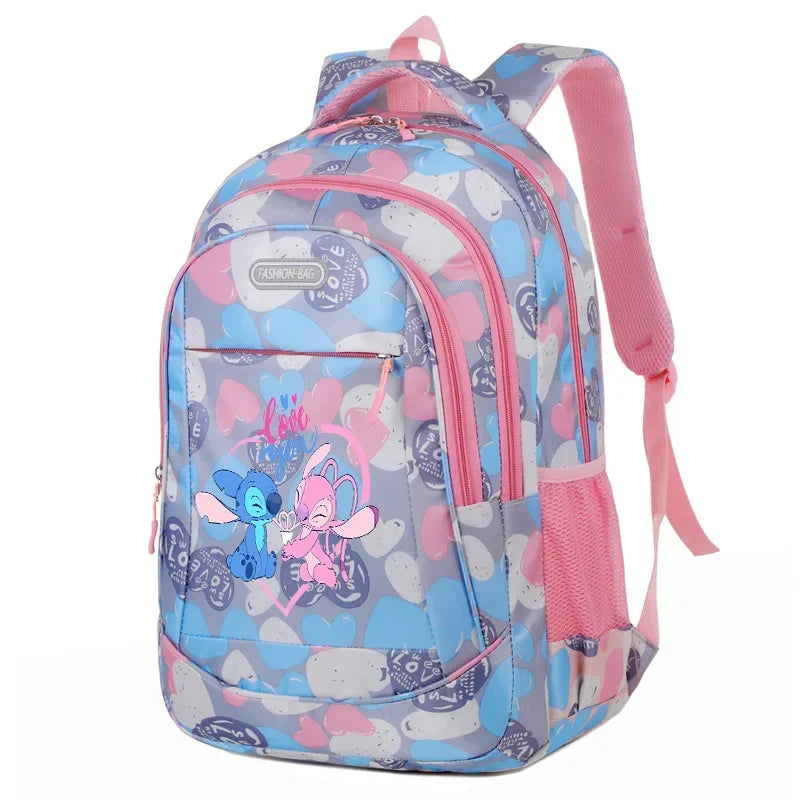 Mochila Escolar Disney Stitch – Estilo Divertido e Espaçosa, Ideal para Crianças, Adolescentes e Fãs da Disney