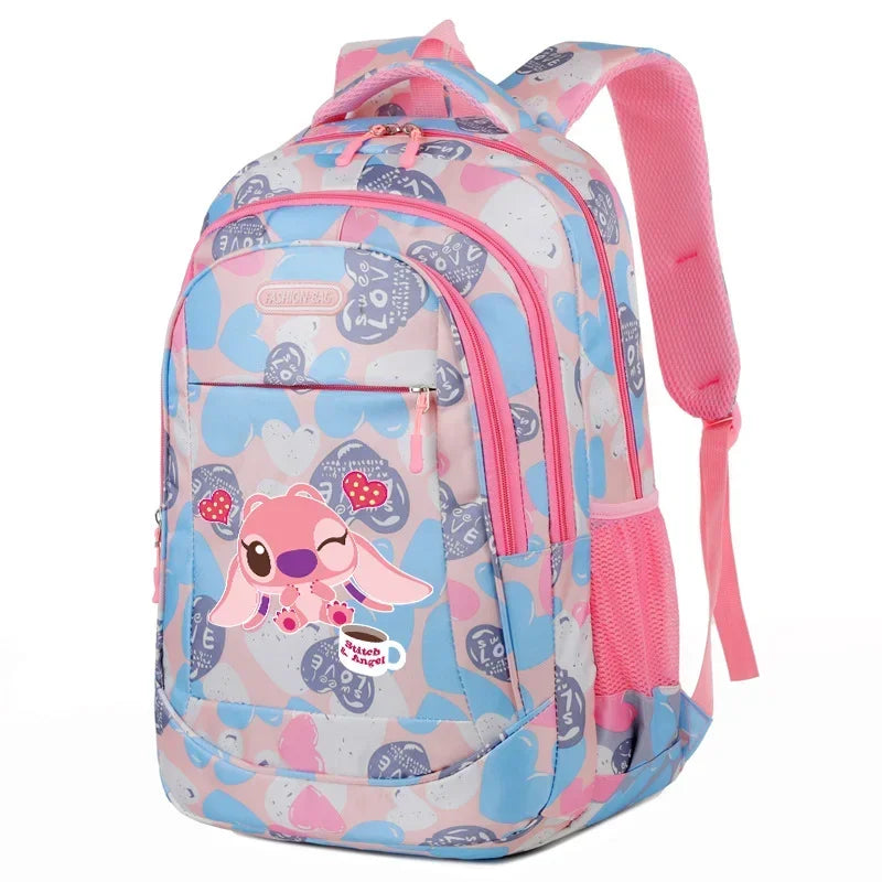 Mochila Escolar Disney Stitch – Estilo Divertido e Espaçosa, Ideal para Crianças, Adolescentes e Fãs da Disney