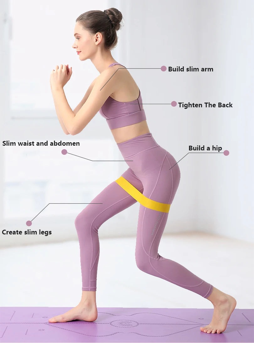 Faixa Elástica de Resistência para Treino – Mini Band de Borracha para Pilates, Crossfit, Academia e Exercícios de Força