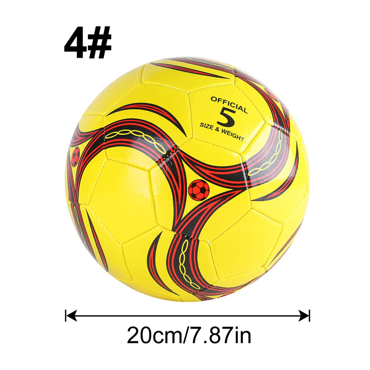 Bola de Futebol Inflável Ciclone – Tamanhos 3, 4 e 5, Macia e Ideal para Treinos e Jogos