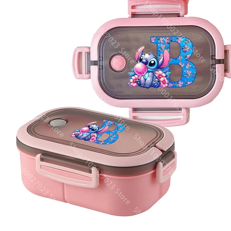 Lancheira Disney Stitch – Caixa de Armazenamento de Alimentos Fofa e Prática para Escola, Trabalho e Passeios