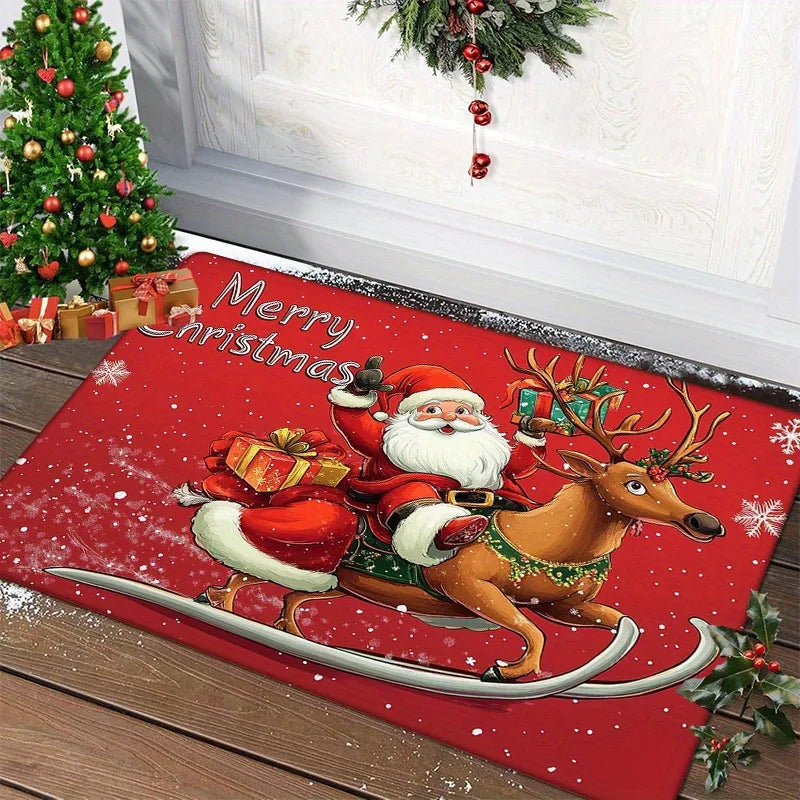 Tapete Natalino Vermelho com Papai Noel – Decoração Exclusiva para Deixar Sua Casa Aconchegante no Natal 2026
