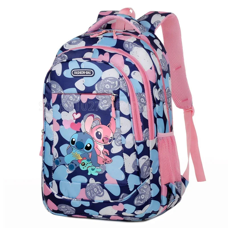 Mochila Escolar Disney Stitch – Estilo Divertido e Espaçosa, Ideal para Crianças, Adolescentes e Fãs da Disney