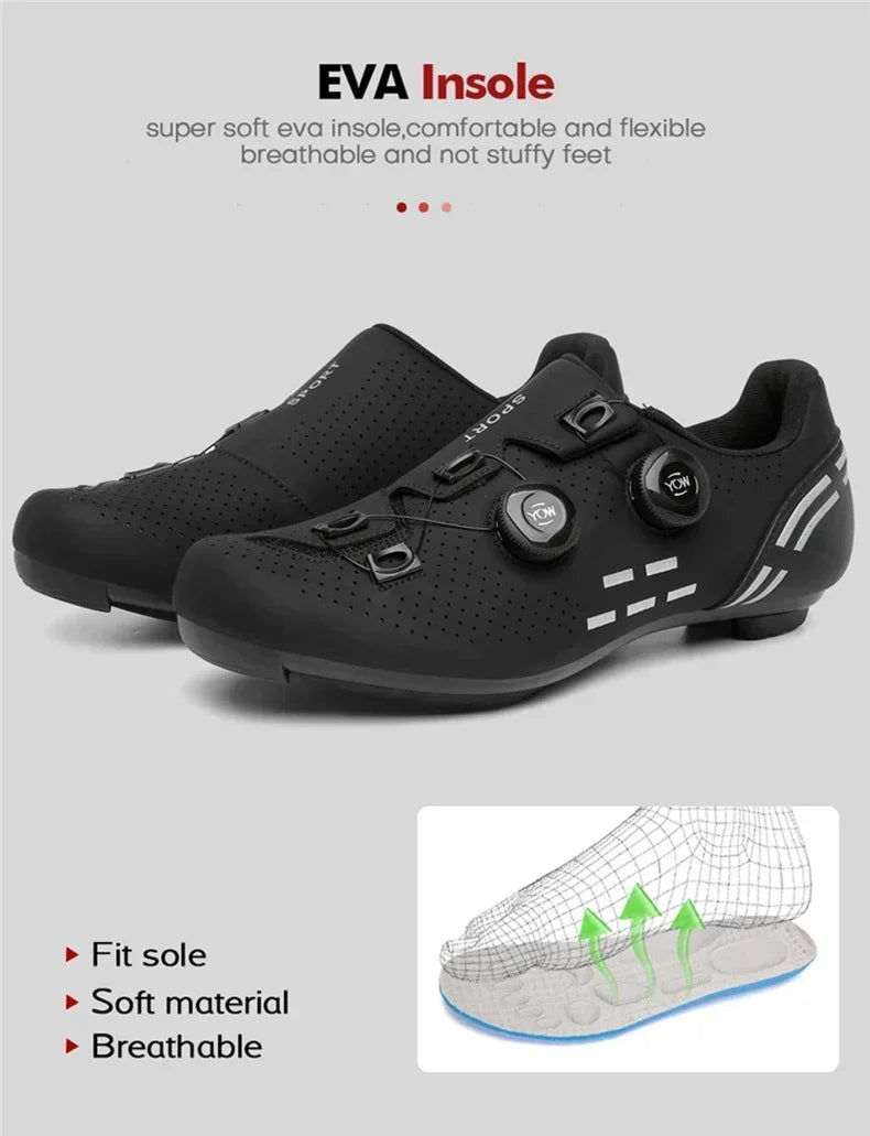 Tênis de Ciclismo Unissex – Tênis MTB Speed para Bicicleta, Pedal Plano SPD, Corrida, Estrada e Montanha