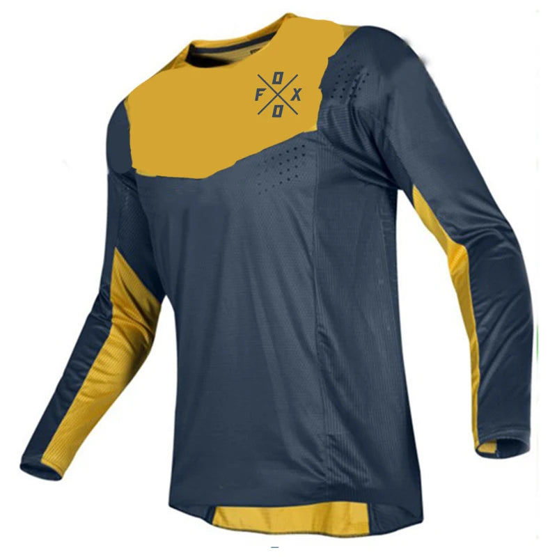 Camiseta Manga Longa Ciclismo Mountain Bike Downhill Motocross Enduro – Jersey Masculina Esportiva BMX MTB