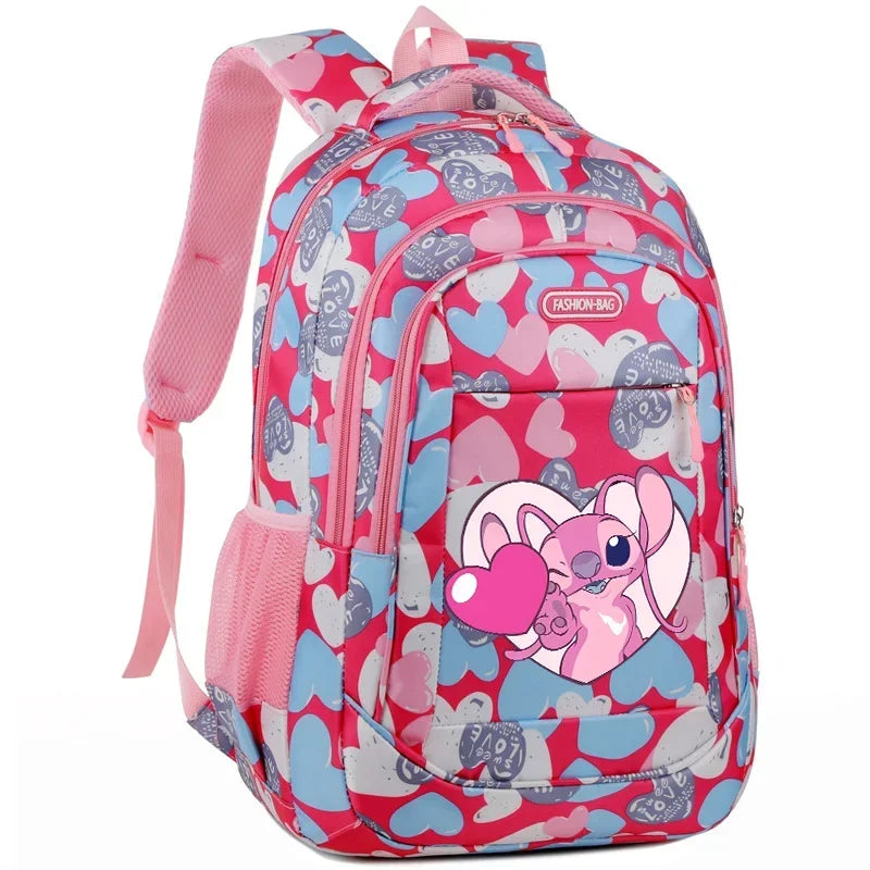 Mochila Escolar Disney Stitch – Estilo Divertido e Espaçosa, Ideal para Crianças, Adolescentes e Fãs da Disney