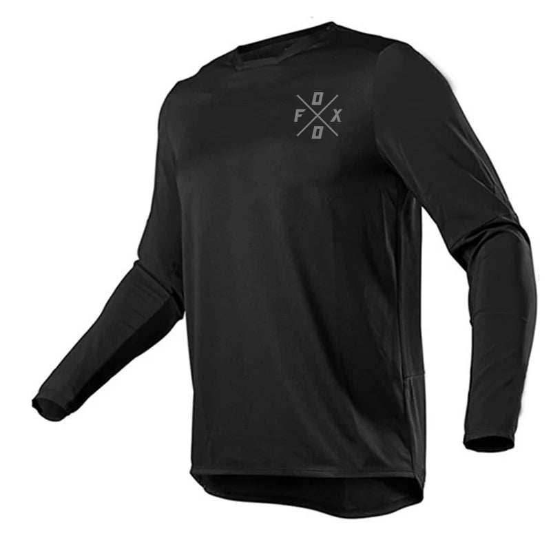 Camiseta Manga Longa Ciclismo Mountain Bike Downhill Motocross Enduro – Jersey Masculina Esportiva BMX MTB