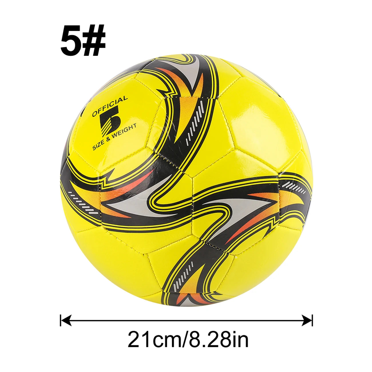 Bola de Futebol Inflável Ciclone – Tamanhos 3, 4 e 5, Macia e Ideal para Treinos e Jogos