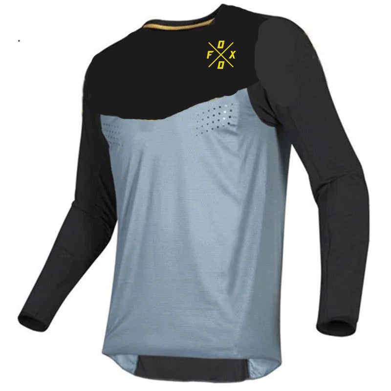 Camiseta Manga Longa Ciclismo Mountain Bike Downhill Motocross Enduro – Jersey Masculina Esportiva BMX MTB