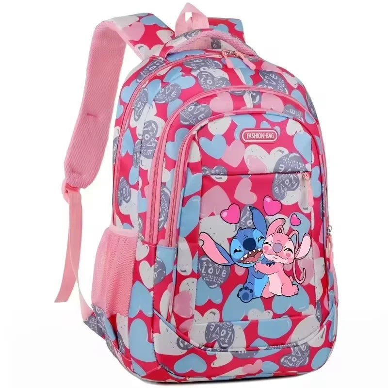 Mochila Escolar Disney Stitch – Estilo Divertido e Espaçosa, Ideal para Crianças, Adolescentes e Fãs da Disney