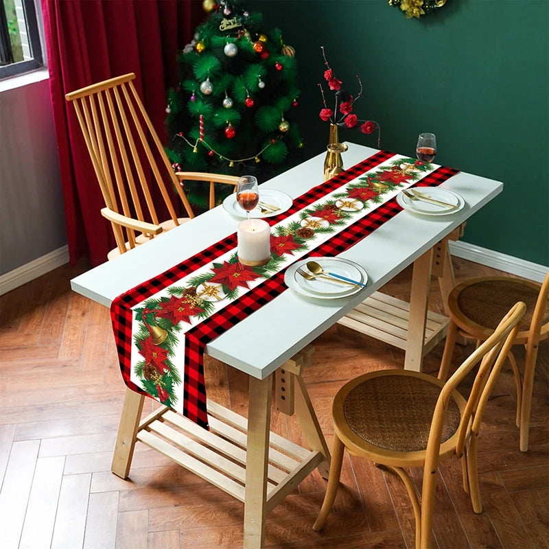 Caminho de Mesa de Natal – Decoração Merry Christmas para Casa, Festa e Ano Novo