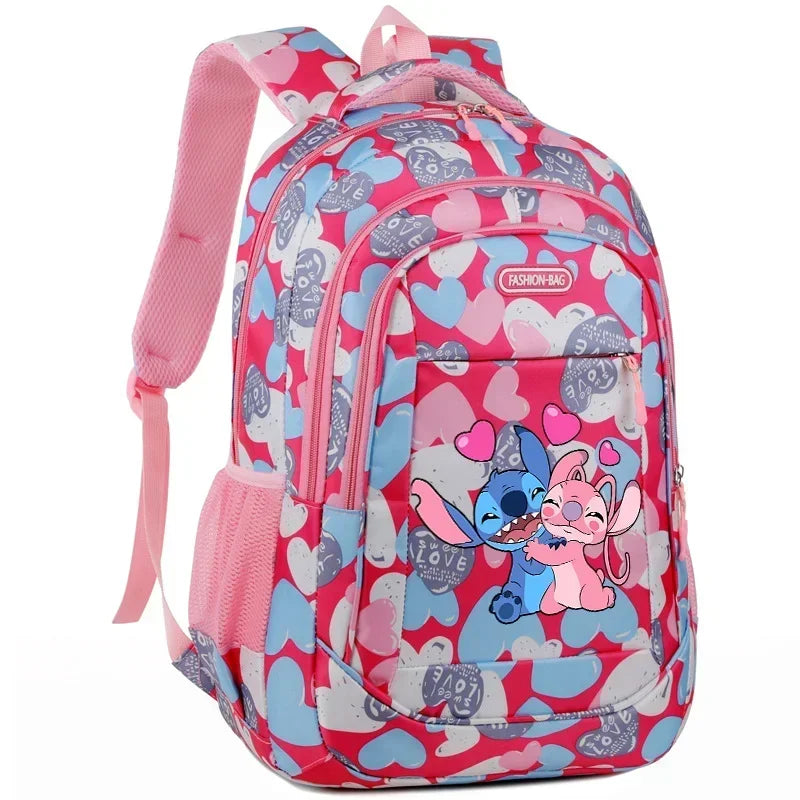 Mochila Escolar Disney Stitch – Estilo Divertido e Espaçosa, Ideal para Crianças, Adolescentes e Fãs da Disney