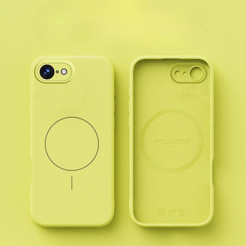 Capa de Celular em Silicone Líquido com MagSafe – Proteção Magnética p/ iPhone 11 ao 16 Pro Max