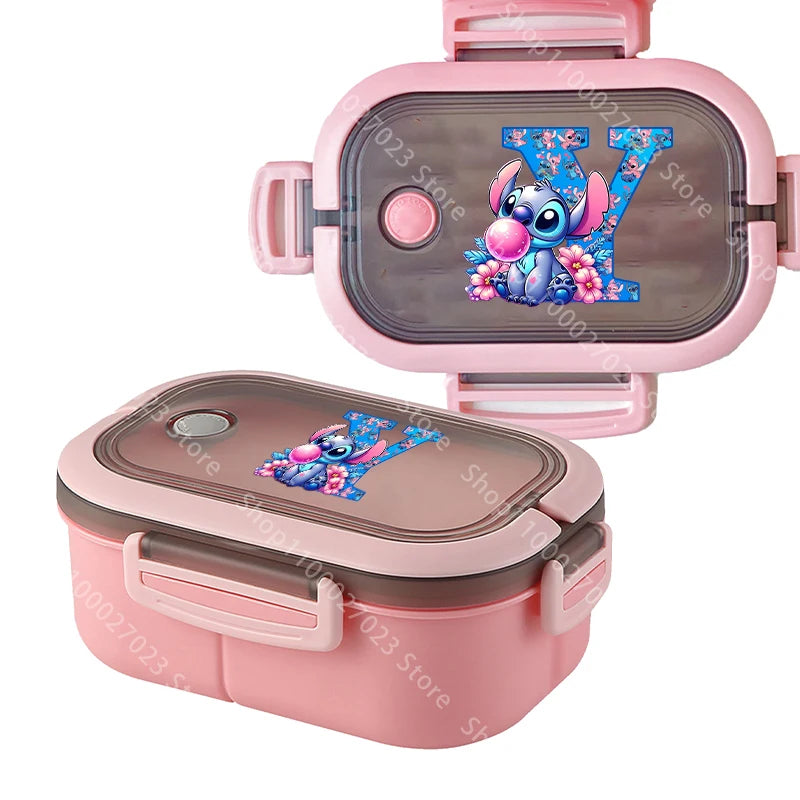 Lancheira Disney Stitch – Caixa de Armazenamento de Alimentos Fofa e Prática para Escola, Trabalho e Passeios