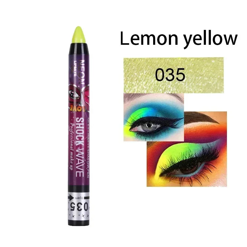 Lápis 2 em 1 Sombra e Batom – À Prova d’Água, Longa Duração e Efeito Glitter