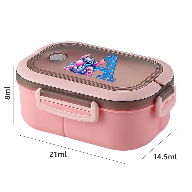 Lancheira Disney Stitch – Caixa de Armazenamento de Alimentos Fofa e Prática para Escola, Trabalho e Passeios